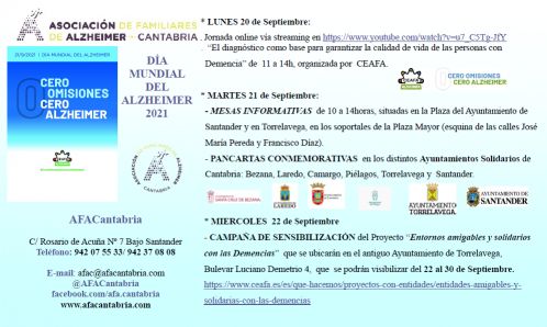 Programa día mundial del Alzheimer