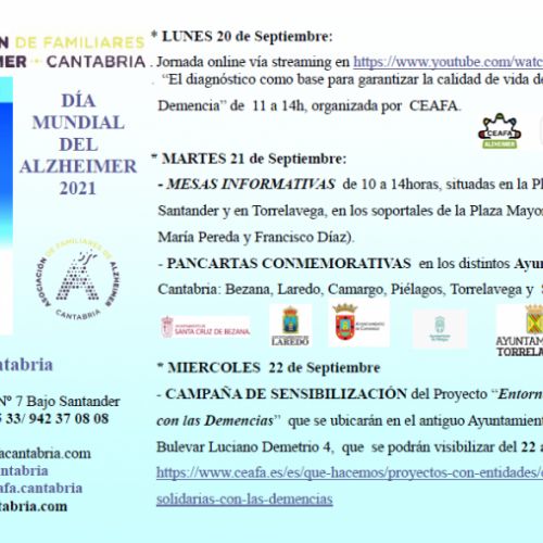 Programa día mundial del Alzheimer