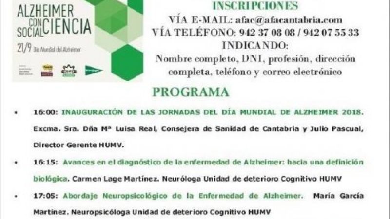ACTIVIDADES SEMANA DÍA MUNDIAL DEL ALZHEIMER 2018 ACTIVIDADES SEMANA DÍA MUNDIAL DEL ALZHEIMER 2018