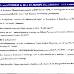 DÍA MUNDIAL DEL ALZHEIMER 2015