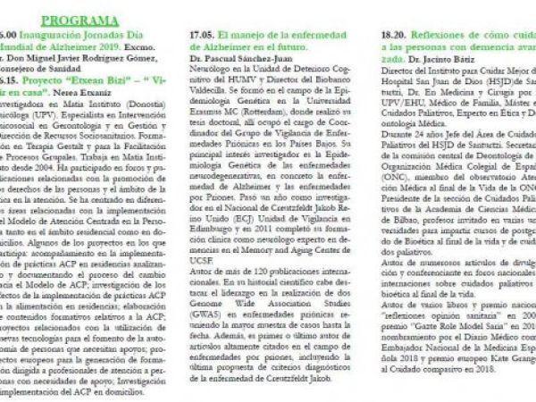 DÍA MUNDIAL DEL ALZHEIMER 2019