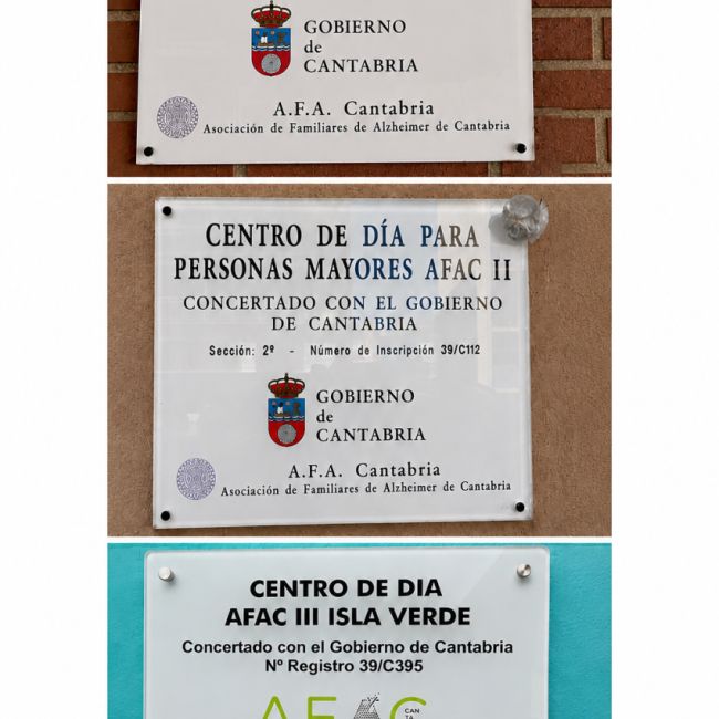 placas de centro de dia